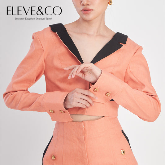 Tailored Jeans Peach Blazer