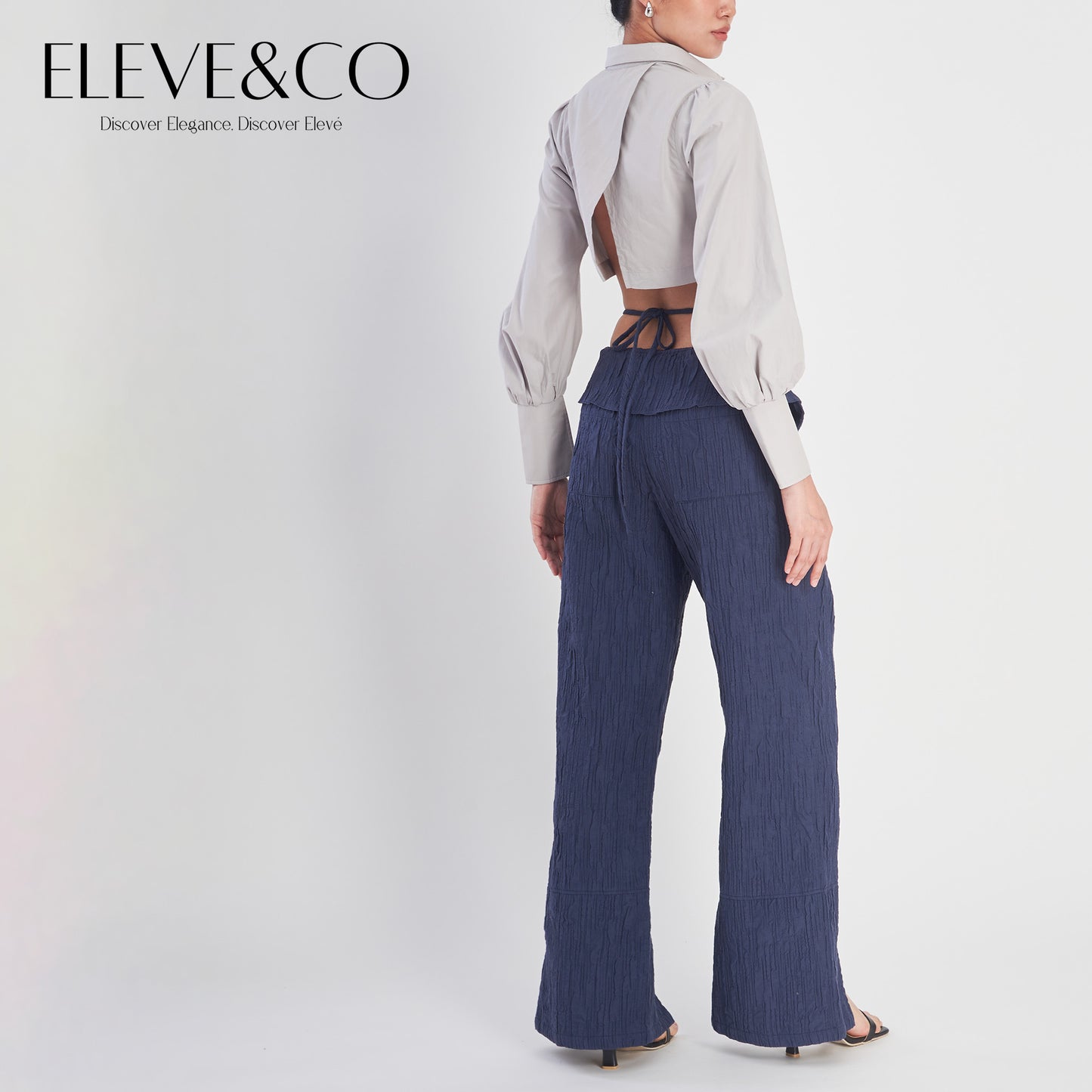 Cotton Quilted Navy Pants