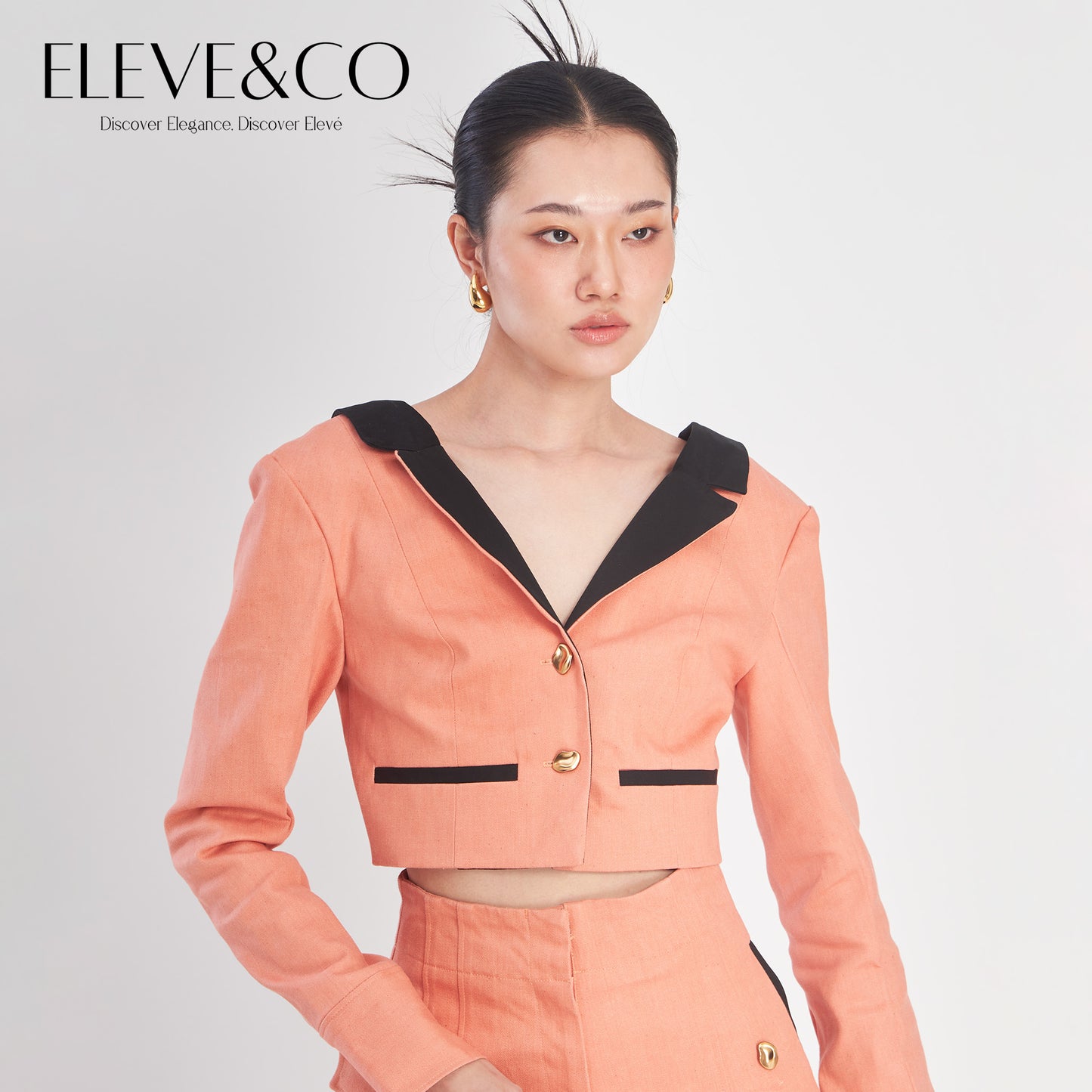 Tailored Jeans Peach Blazer