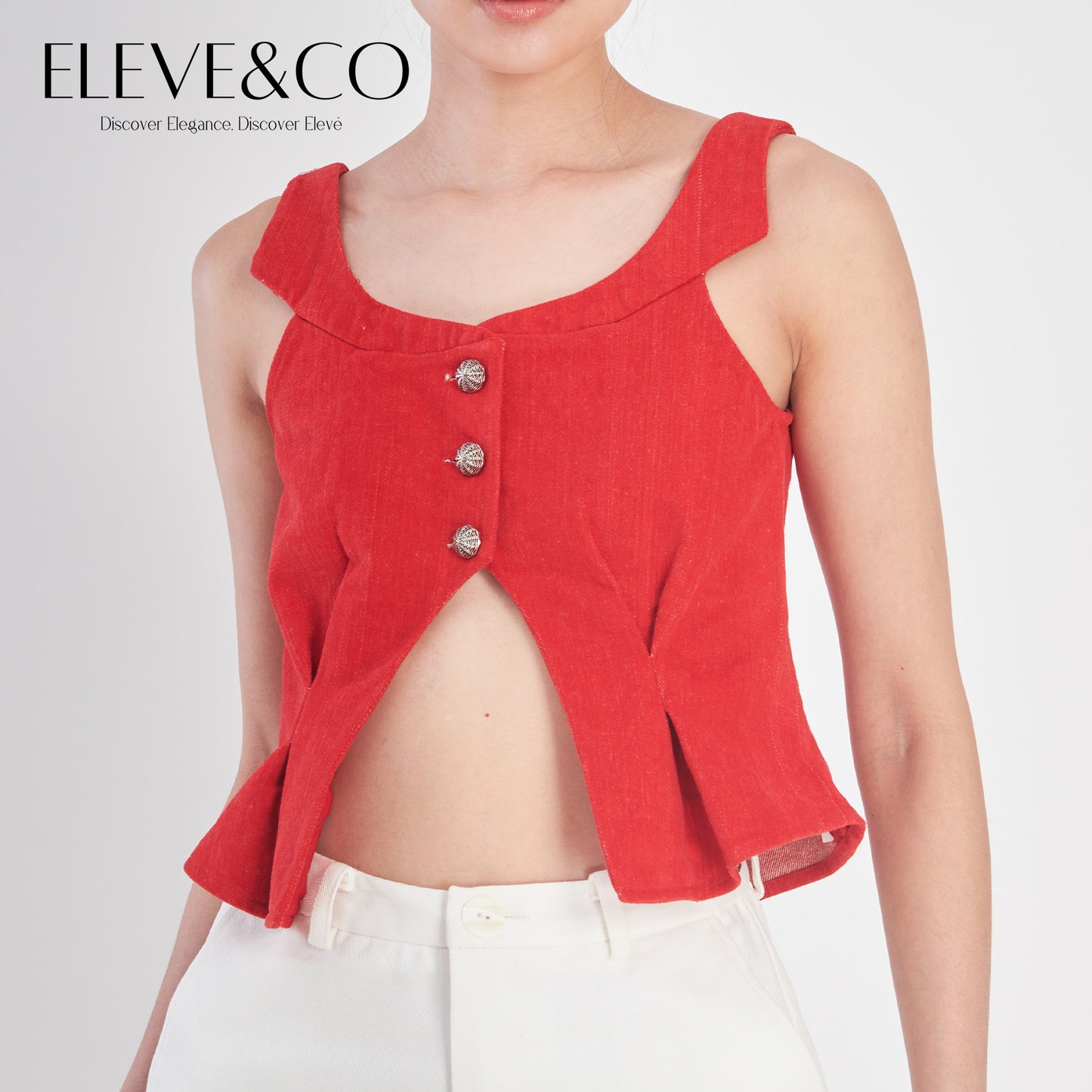 Crimson Flair Cropped Tan