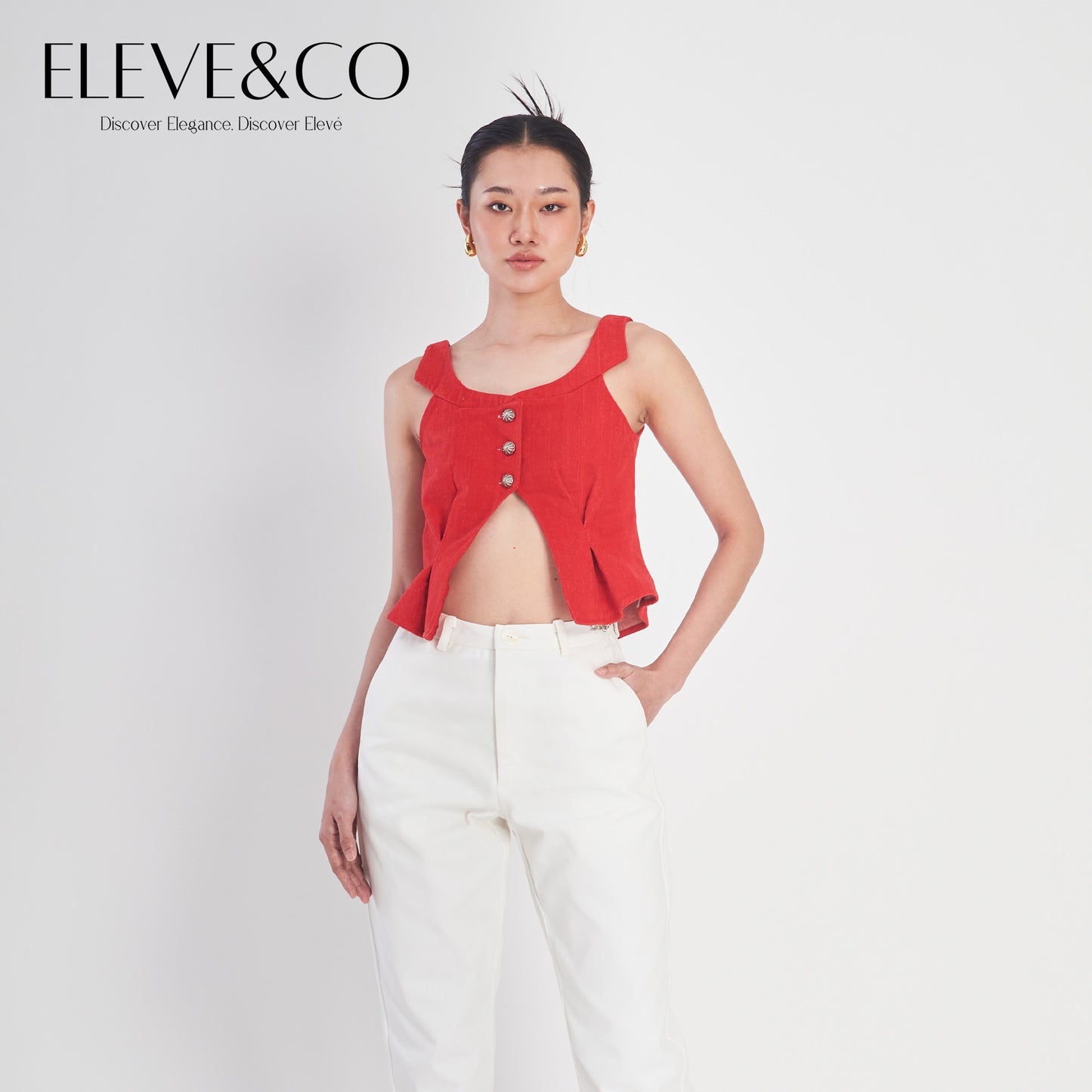 Crimson Flair Cropped Tan