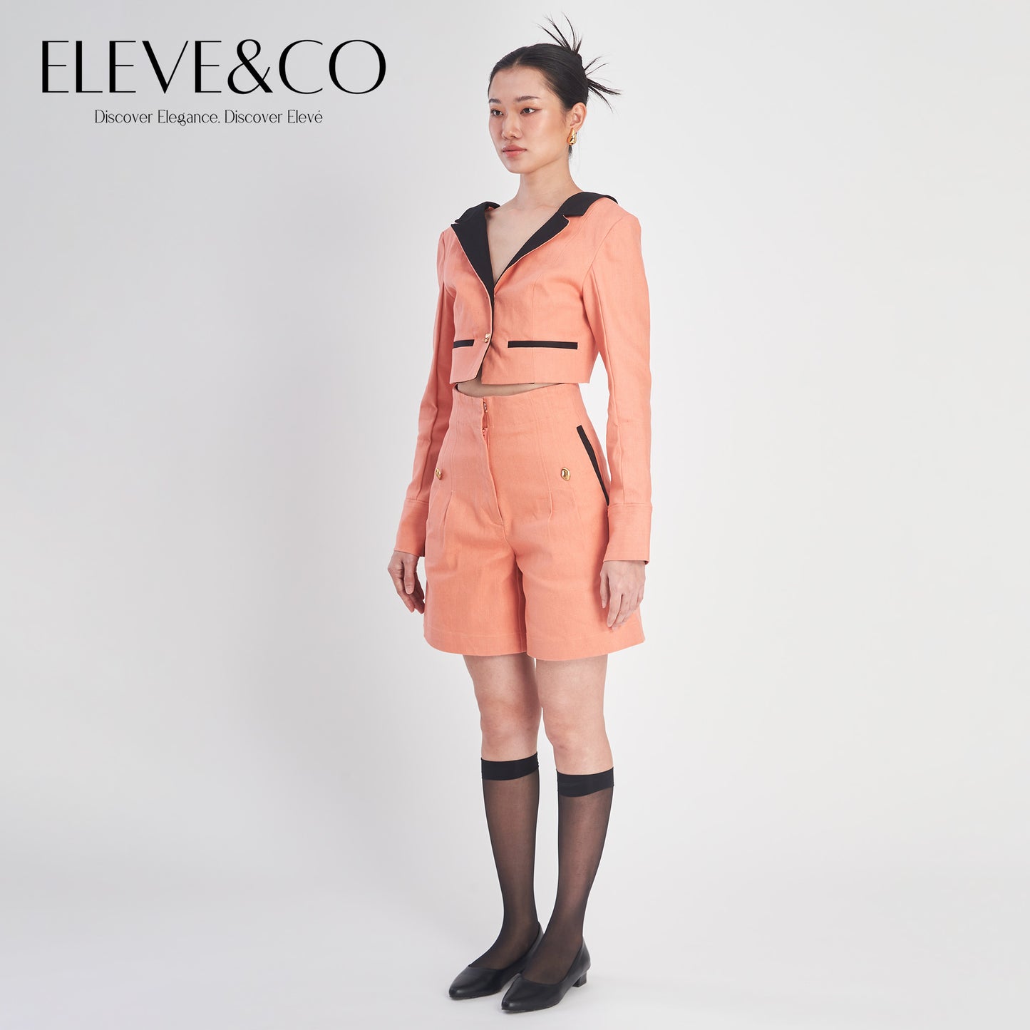Tailored Jeans Peach Blazer